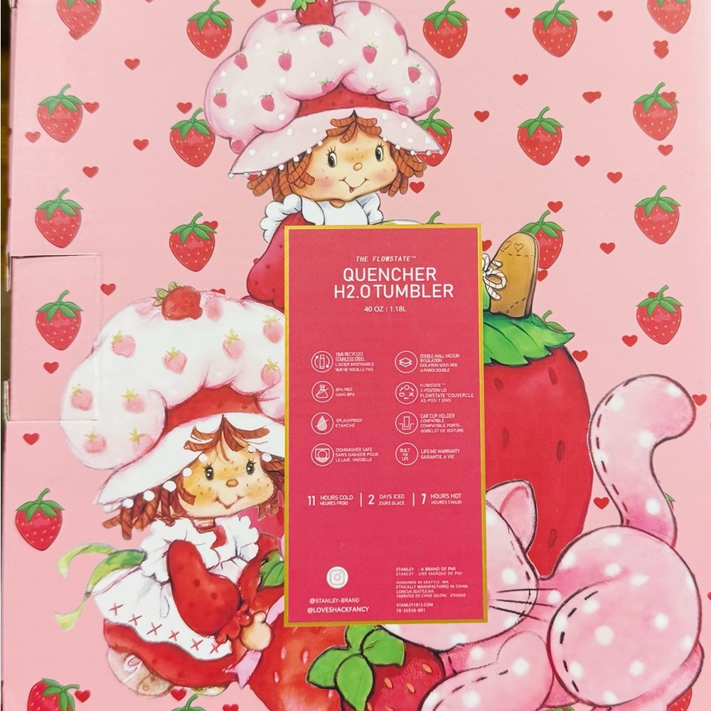 Stanley 40 oz. Pink Strawberry Shortcake Tumbler - Picture 6 of 10